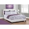 Monarch Specialties Bed, Queen Size, Platform, Bedroom, Frame, Upholstered, Pu Leather Look, Wood Legs, White I 5911Q - alternate 4